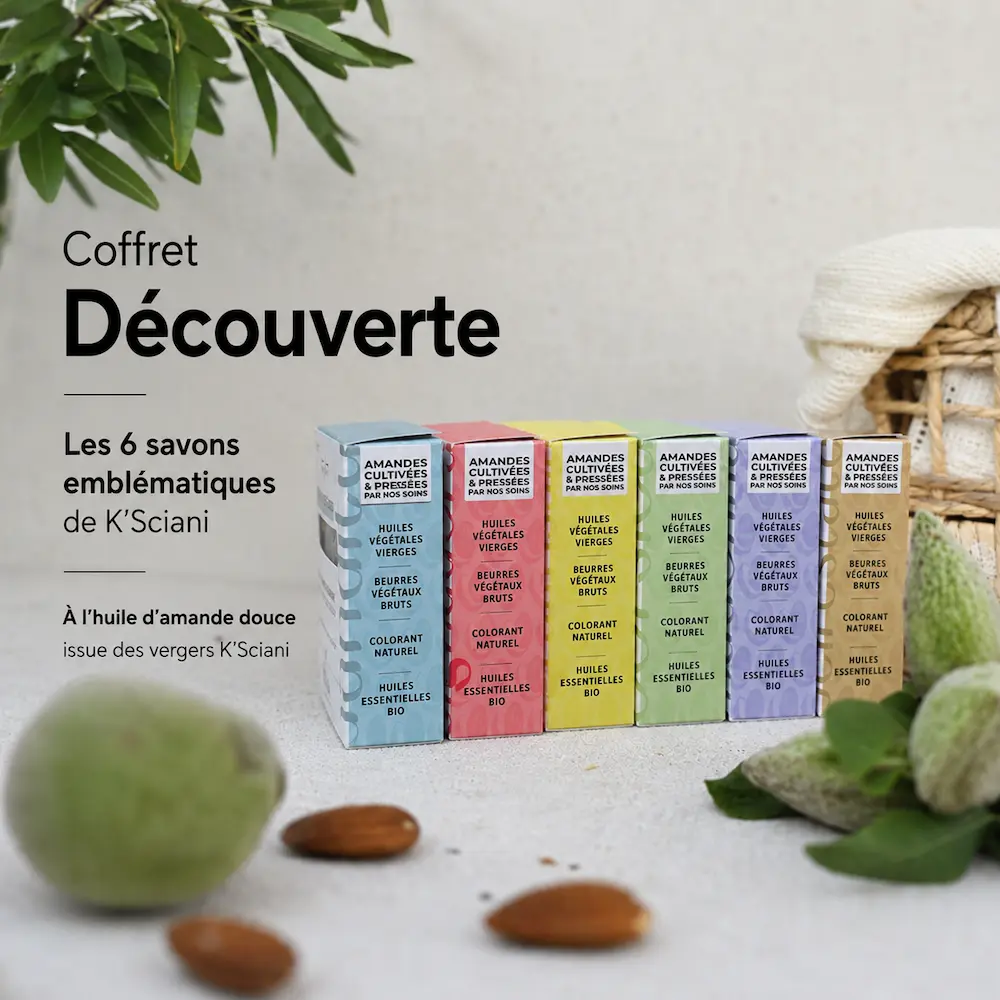 coffrets savons à l'huile d'amande douce