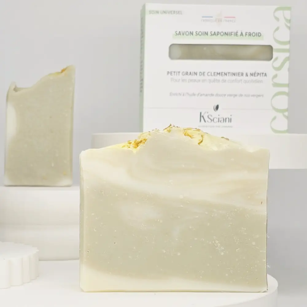 Savon clémentine et népita | Savon soin gourmand à l'amande douce – Image 6