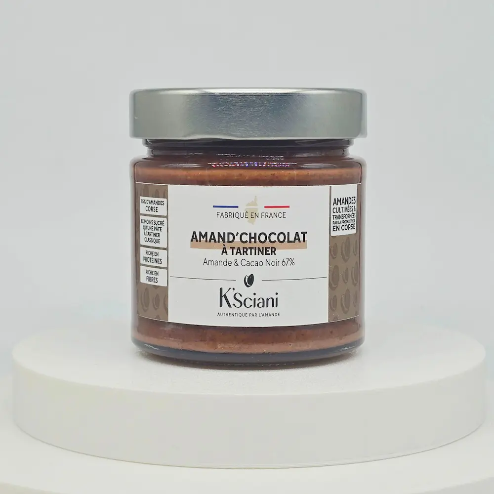 Pâte à tartiner chocolat amandes torréfiées