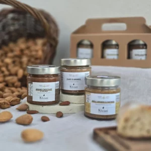 pack trio gourmand - coffret cadeau gourmand - purée amande purée miel amande et chocolat amande